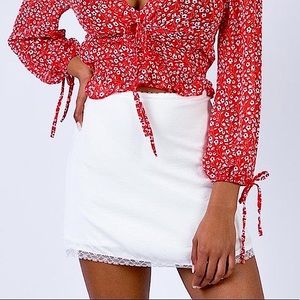 Princess Polly Marlene White Skirt